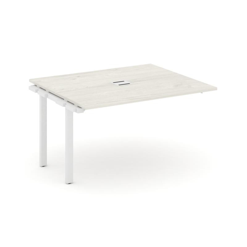 Style Project Проходной наб. элем. перег. стола SN-59P.NSPRG-032 Дуб Наварра/Металл Белый 1180*1180*