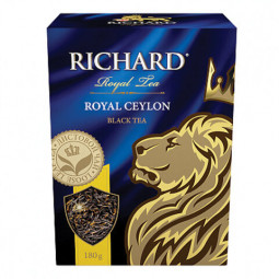 Чай RICHARD "Royal Ceylon", черный листовой, 180 г, картонная упаковка, 100157