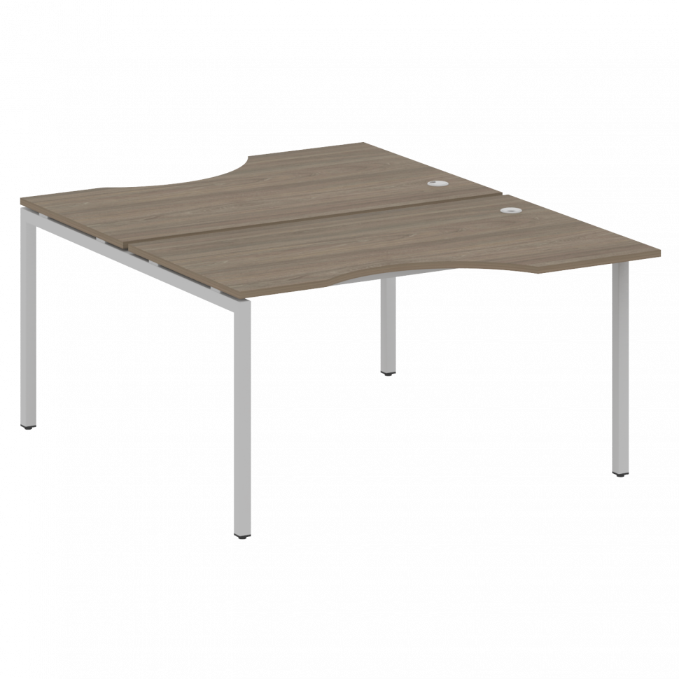 Metal System Quattro Рабочая станция криволинейная на П-образном м/к 40БП.РАС-СА-2.2 Вяз Благородный