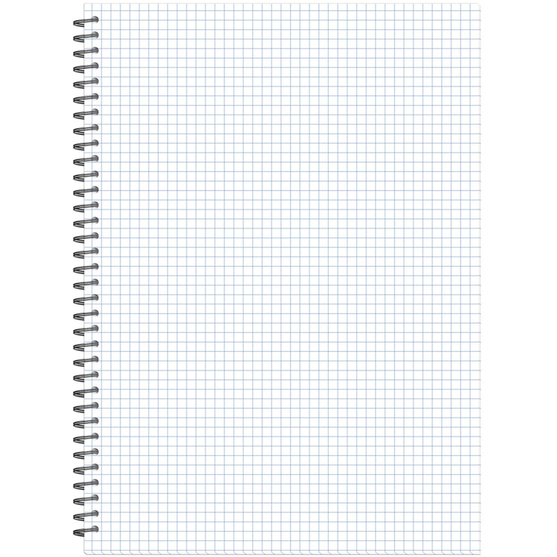 Бизнес-тетрадь А4,120л,гребень,обл.пластик,клетка, Attache Plastic, синий