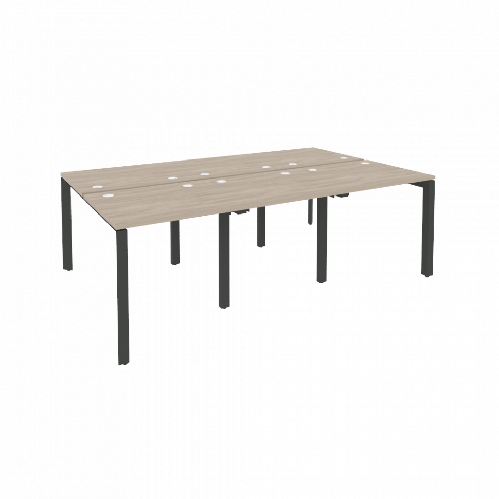 Onix Рабочая станция на П-образном м/к O.MP-D.RS-6.0.7 Дуб Аттик/Металл Антрацит 2340*1475*750