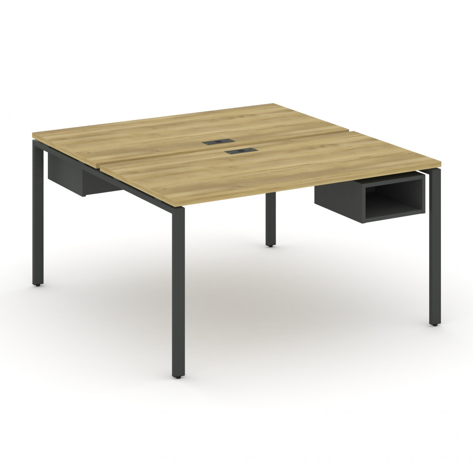 Concept Рабочая станция 2 сторонняя с подвесными тумбами на 2 места CN.DRS-103 Дуб Винченцо/Антрацит