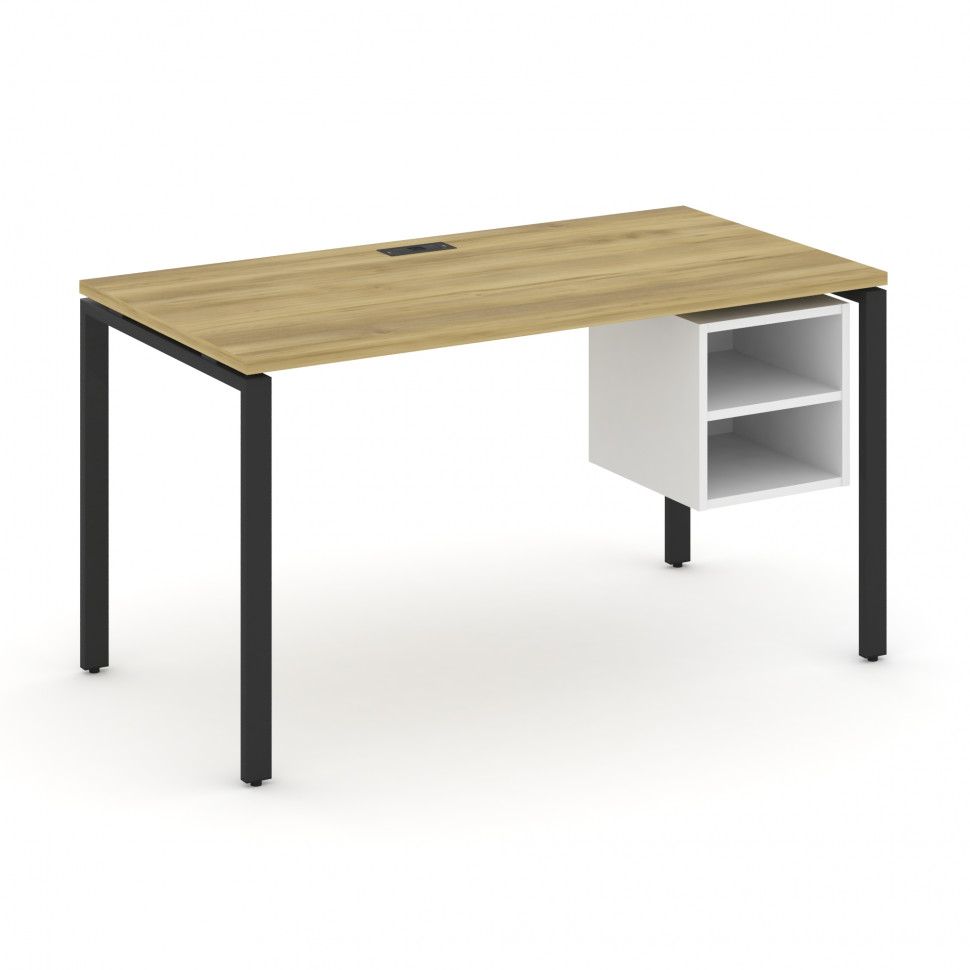 Concept Стол рабочий с подвесной тумбой с 2 открытыми нишами CN.SP-107 Дуб Винченцо/Белый Бриллиант/