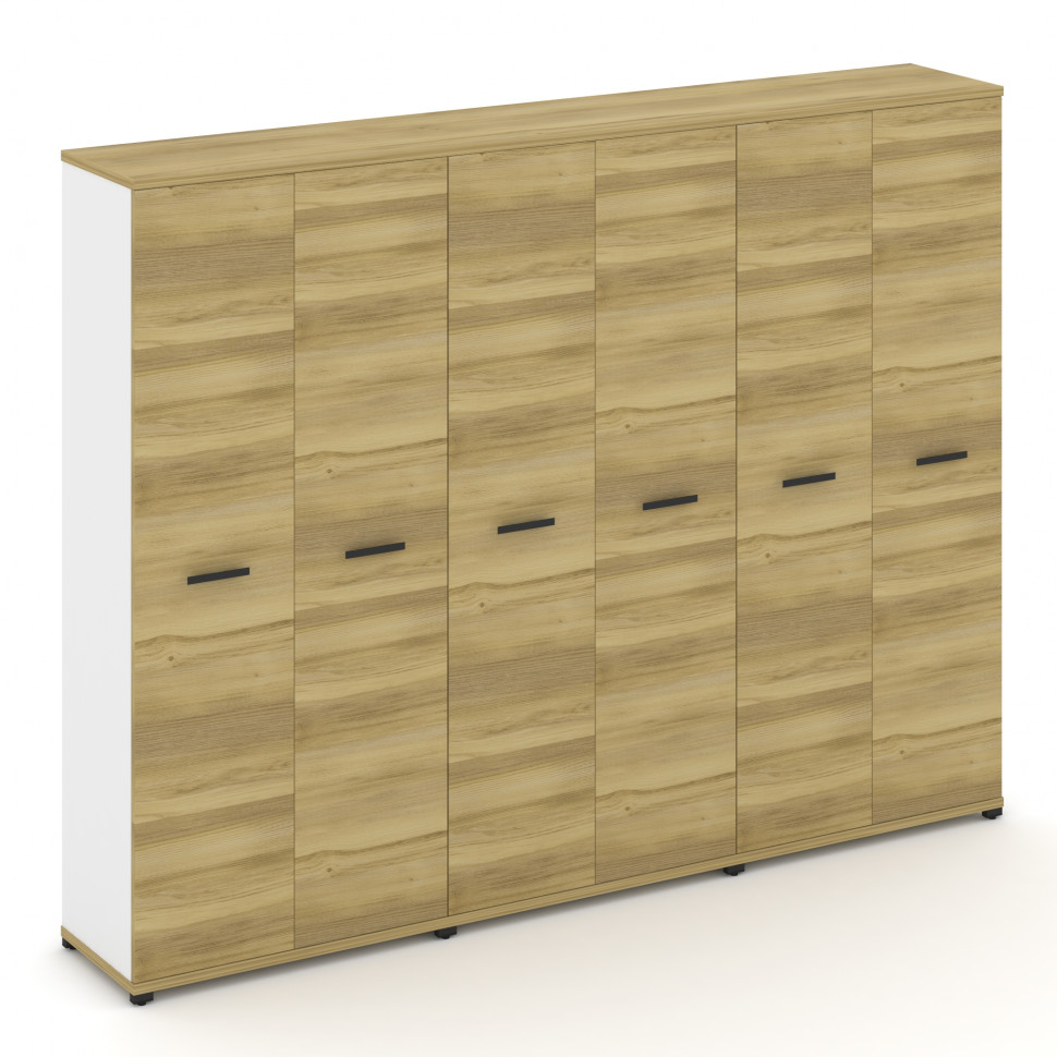 Concept Шкаф 3 широкие секции, 5 ниш CN.STS-538 B Дуб Винченцо/Белый Бриллиант/Металл Черный 2500*42 Concept Шкаф 3 широкие секции, 5 ниш CN.STS-538 B Дуб Винченцо/Белый Бриллиант/Металл Черный 2500*42