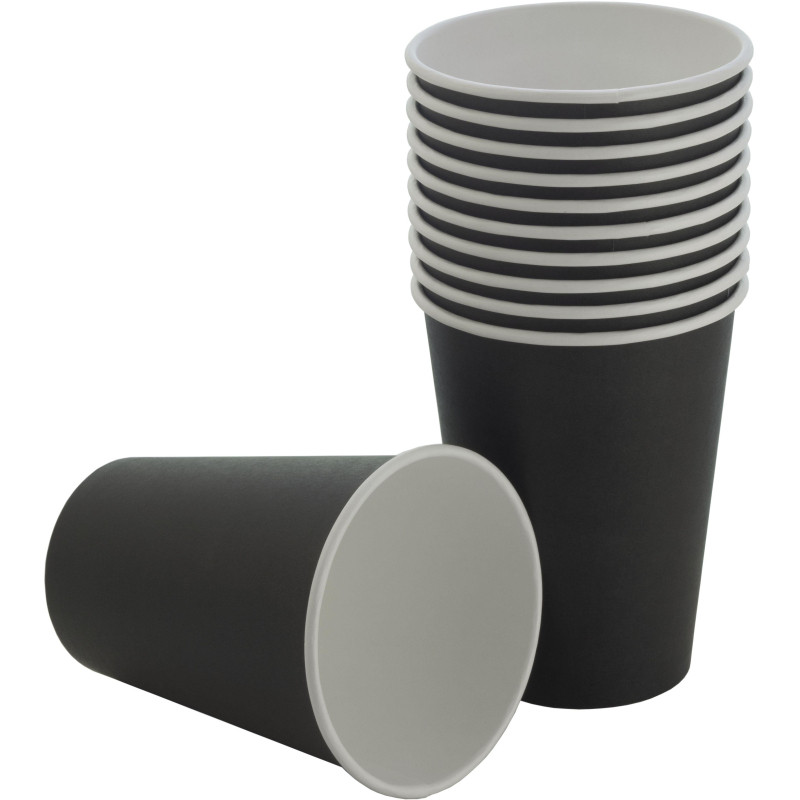 Стакан одноразовый бум 1-сл. d-90мм 300мл черный КОМУС 800шт/кор