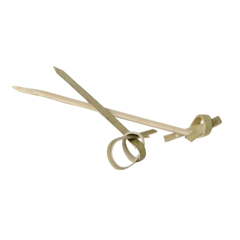 Пика для канапе бамбук Завитки 90мм 100шт/уп 401-463