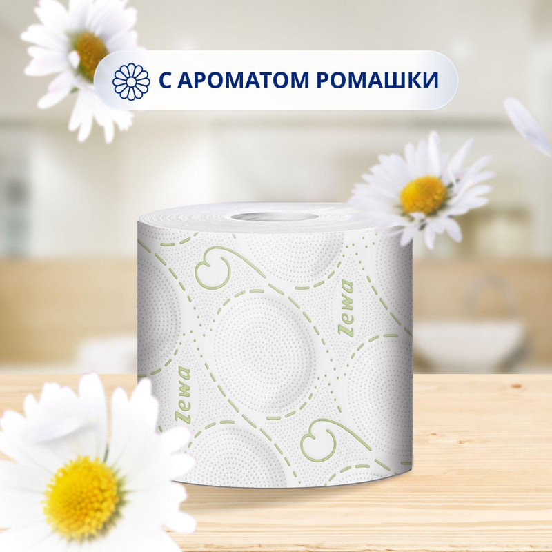 Бумага туалетная Zewa Deluxe Ромашка 3 слоя 12 рул/уп Бумага туалетная Zewa Deluxe Ромашка 3 слоя 12 рул/уп