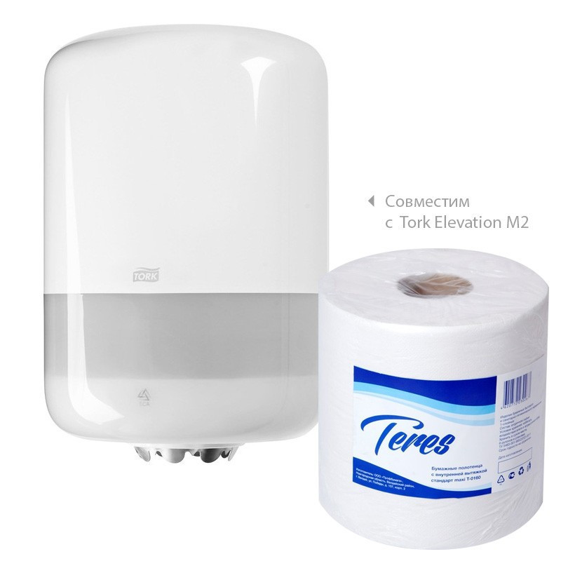 Полотенца бумажные д/держ.Терес Стандарт макси ЦВ 1сл.230м 6рул Т-0160