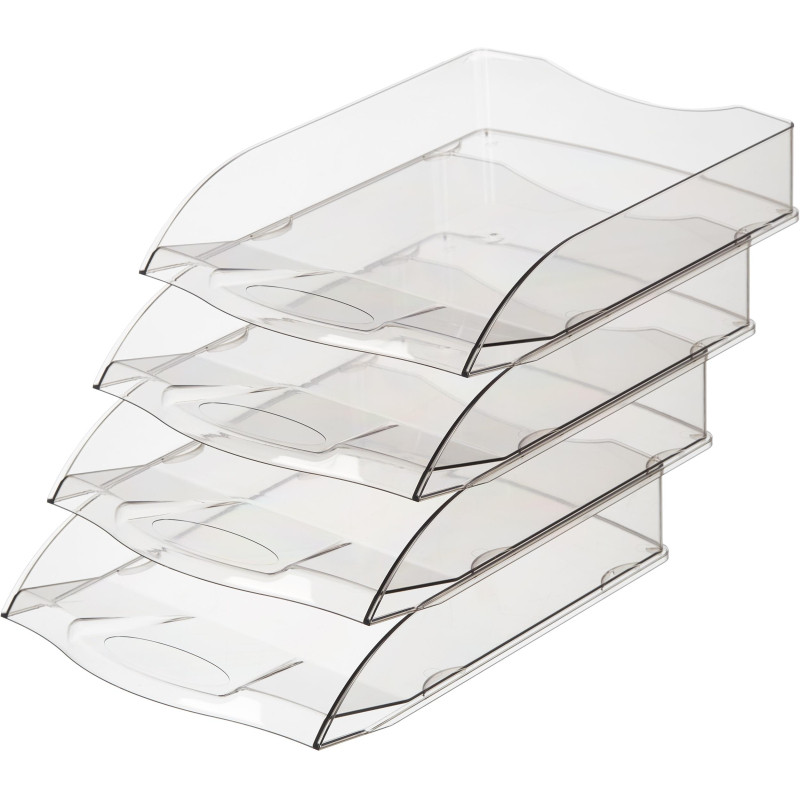 Лоток горизонтальный Attache 4шт/уп прозрачный тонированный тд_у Лоток горизонтальный Attache 4шт/уп прозрачный тонированный тд_у