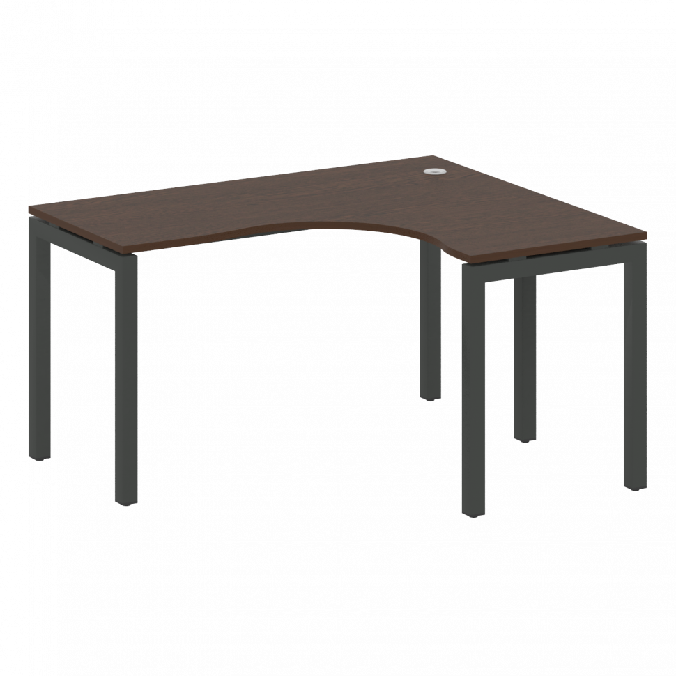 Metal System Quattro Стол криволинейный правый на П-образном м/к 50БП.СА-3 (R) Венге Цаво/Металл Ант
