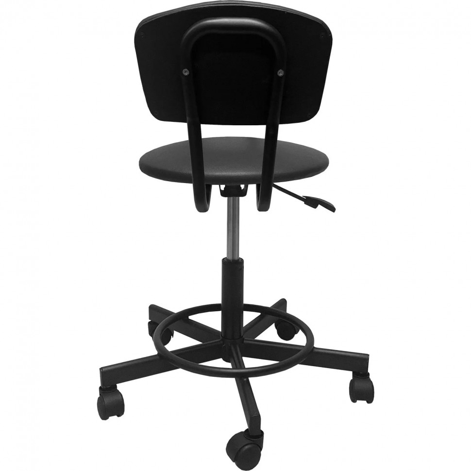 Стул лабораторный КО_EChair 231 PU (РС 97/12) к/з черный, газлифт