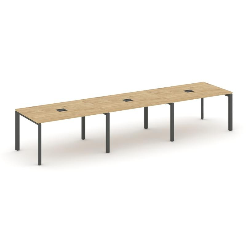 Style Project Стол переговорный SN-59P.SPRG-024 Тиквуд Светлый/Металл Антрацит 4740*980*750