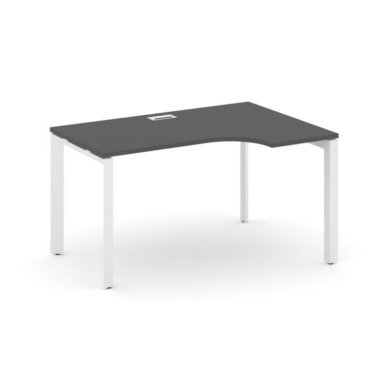 Style Project Стол рабочий эргономичный SN-59P.SPA-011(R) Антрацит/Металл Белый/Белый Заглушка 1380*