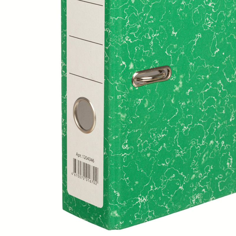 Папка-регистратор Attache Economy без мет.уголка_бюдж 75мм ч/б,зел,бум/бум