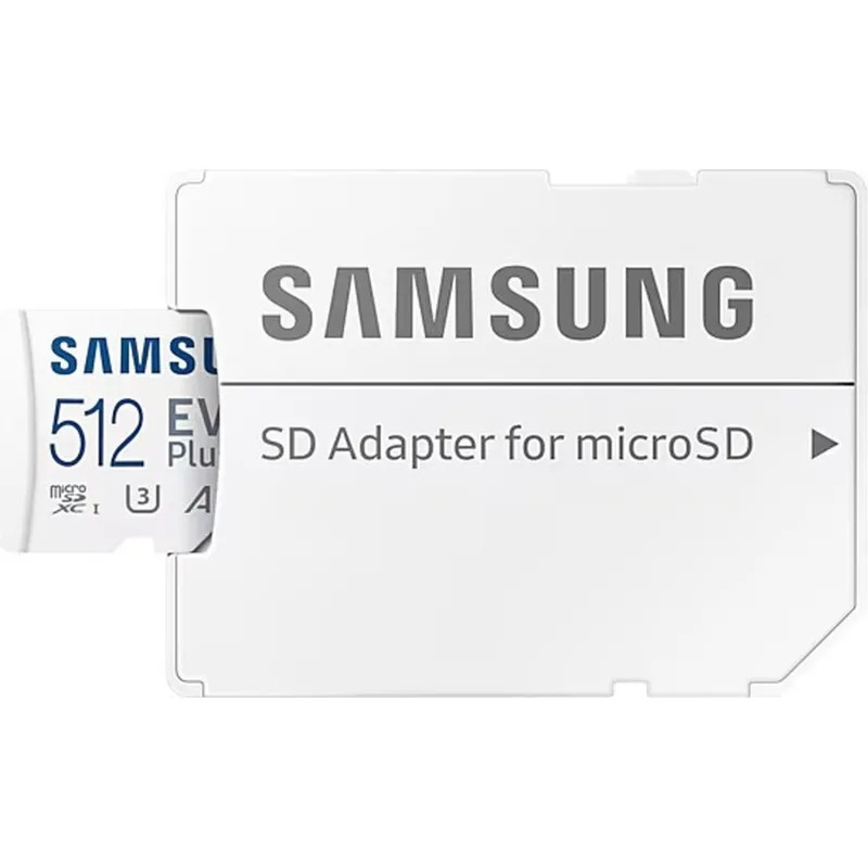 Карта памяти Samsung Evo Plus microSDXC 512GB UHS-1 U3 A2 V30 с адаптером