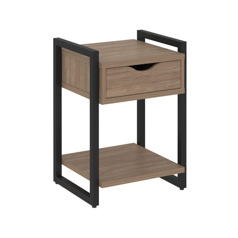 Loft Тумба на регулируемых опорах с ящ. и полкой VR.L-T1.O Дуб Аризона/Металл Черный 500*460*719