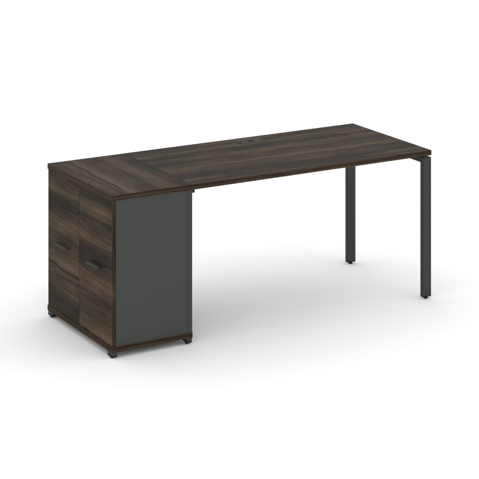 Concept Стол рабочий с опорным распаш. шкафом CN.SP-217 A Дуб Мали/Антрацит/Металл Антрацит 1400*720 Concept Стол рабочий с опорным распаш. шкафом CN.SP-217 A Дуб Мали/Антрацит/Металл Антрацит 1400*720