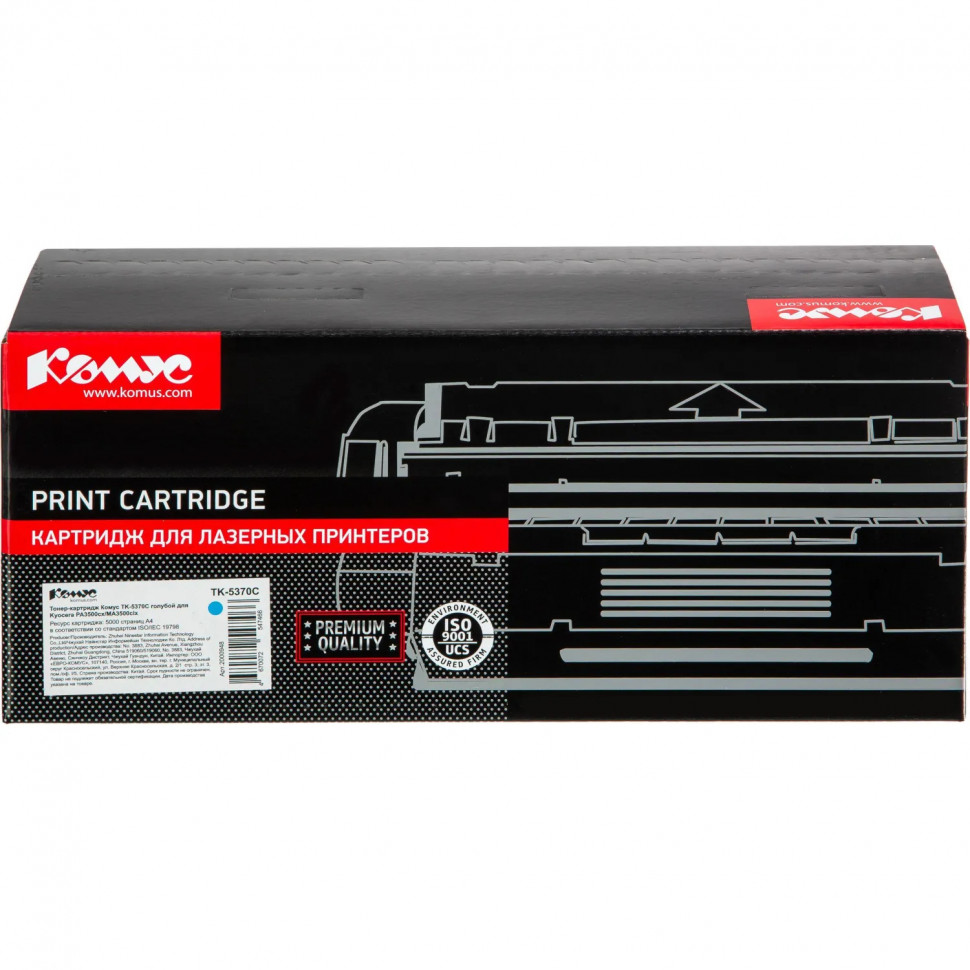 Тонер-картридж Комус TK-5370C гол. для Kyocera PA3500cx/MA3500cix