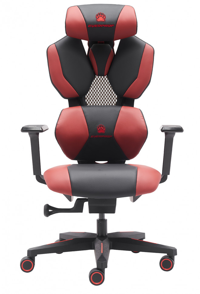 Геймерское кресло Everprof Tiger (Тайгер) Экокожа Красный