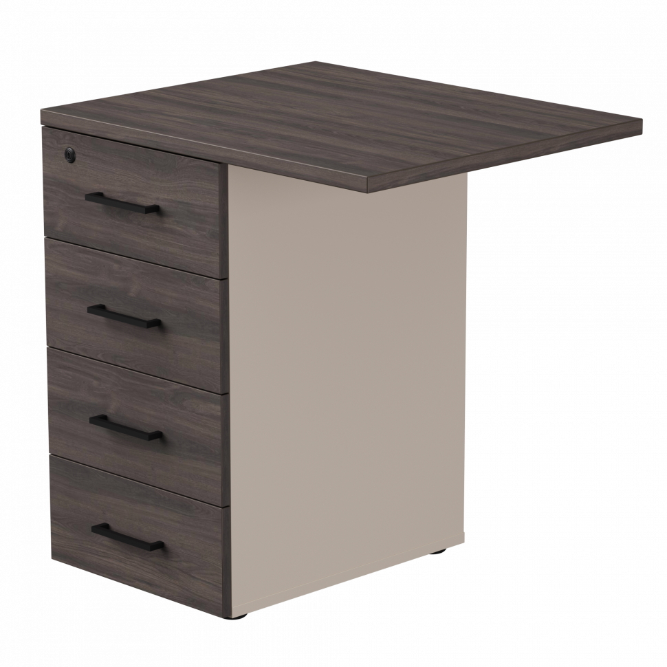 Тумба приставная Everprof EVO (ЭВО) с топом 710х600x755 Кашемир/Дуб Пасадена