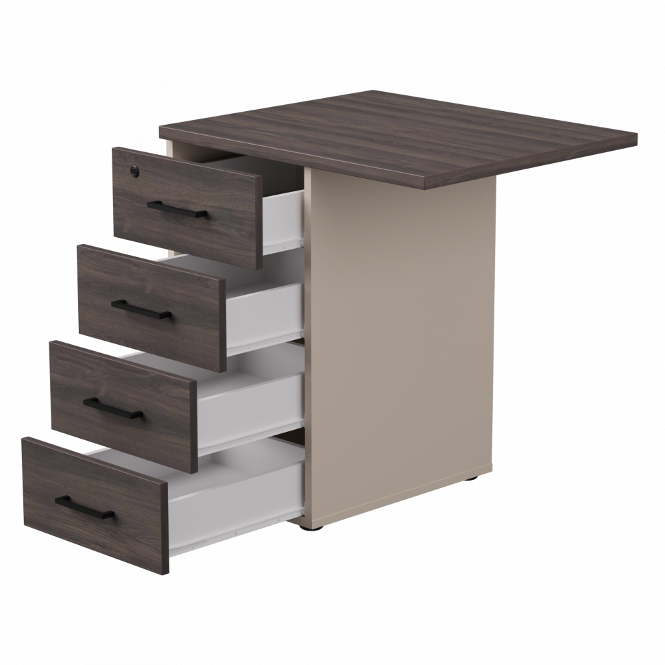 Тумба приставная Everprof EVO (ЭВО) с топом 710х600x755 Кашемир/Дуб Пасадена