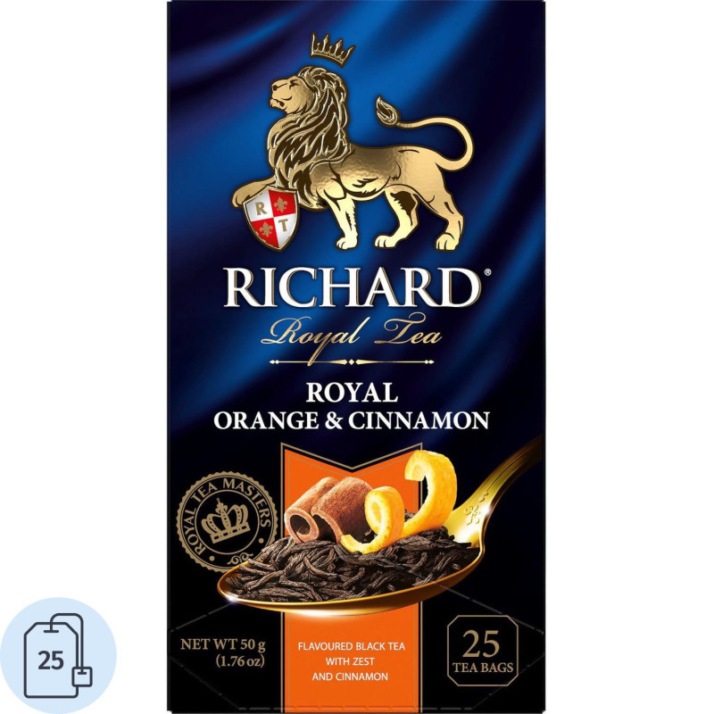 Чай Richard Royal Orange&amp;Cinnamon черн., 25 пак, 14143