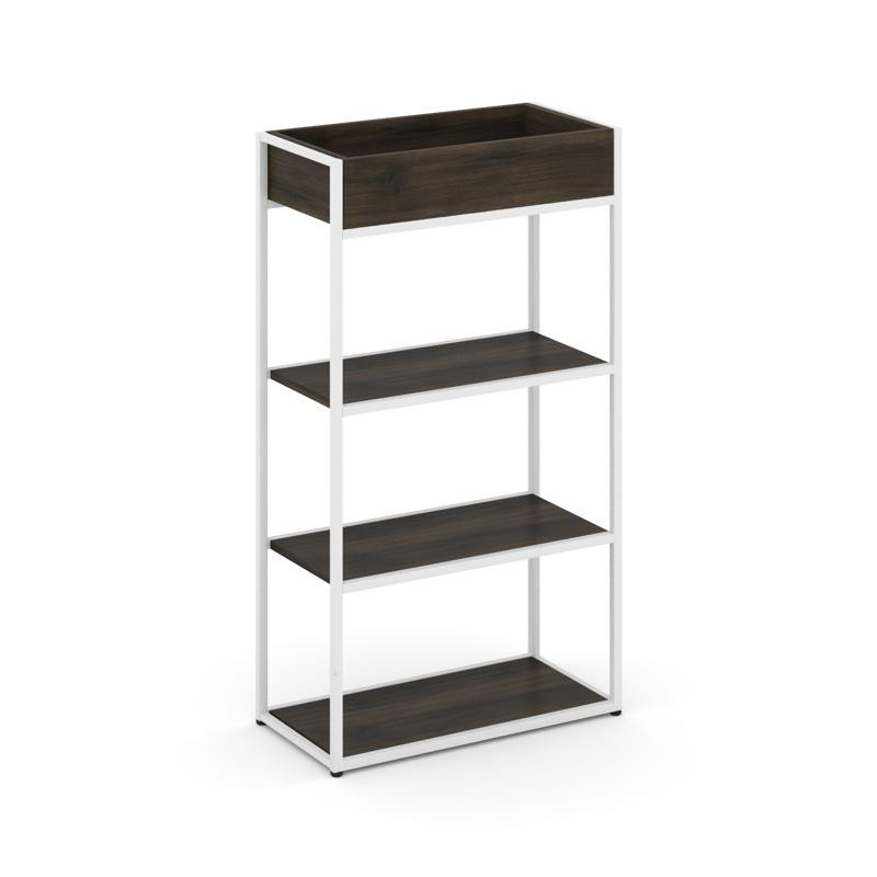 Rift Стеллаж металлический высокий приставной RF.STM-001 Дуб Мали/Металл Белый 596*350*1250