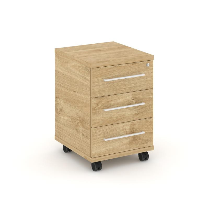 Rift Тумба мобильная усиленная RF.TM-002 Тиквуд Светлый/Белый Ручки 416*460*615