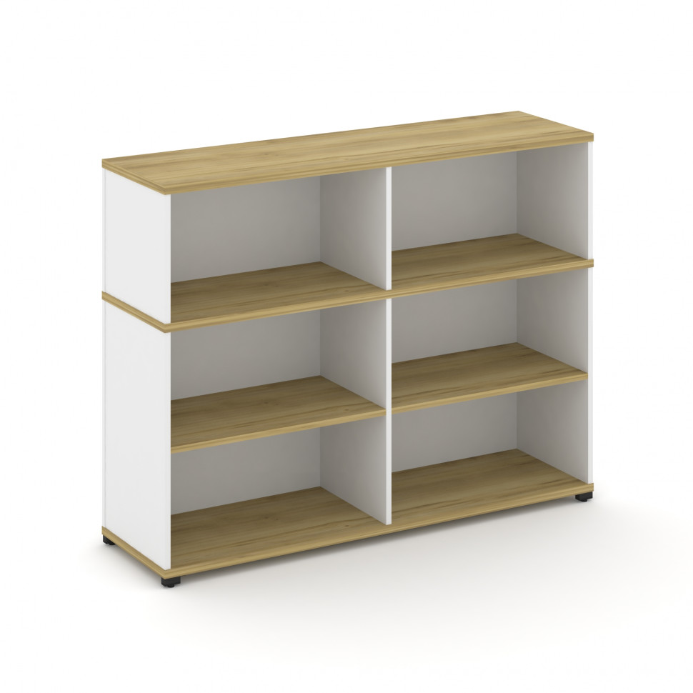 Concept Стеллаж опорный/приставной с надставкой низ. CN.SOPO-007 Дуб Винченцо/Белый Бриллиант/Металл