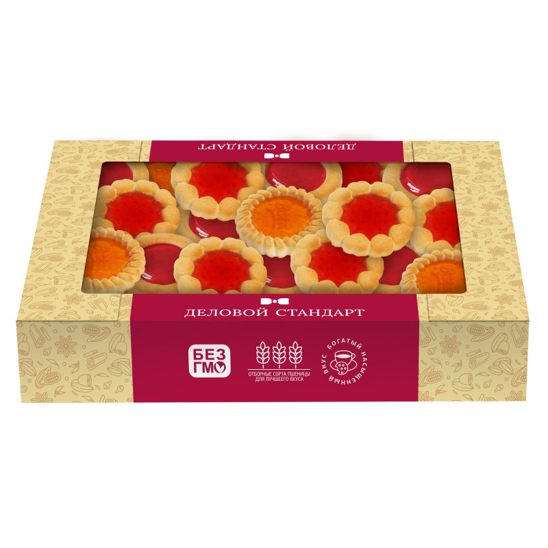 Печенье Деловой Стандарт сдобное 'Ассорти с мармеладными начинками' 410г
