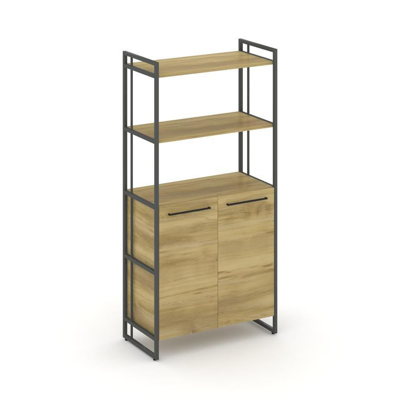 Rift Шкаф 4 ниши широкий RF.SS-44 Дуб Винченцо/Металл Антрацит/Черный Ручки 798*396*1648