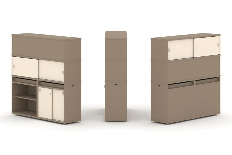 Estetica Набор №15. Тумба двойная+высокая надставка ES.NB.2V-15 Латте/Сатин 1500*410*1520 Estetica Набор №15. Тумба двойная+высокая надставка ES.NB.2V-15 Латте/Сатин 1500*410*1520