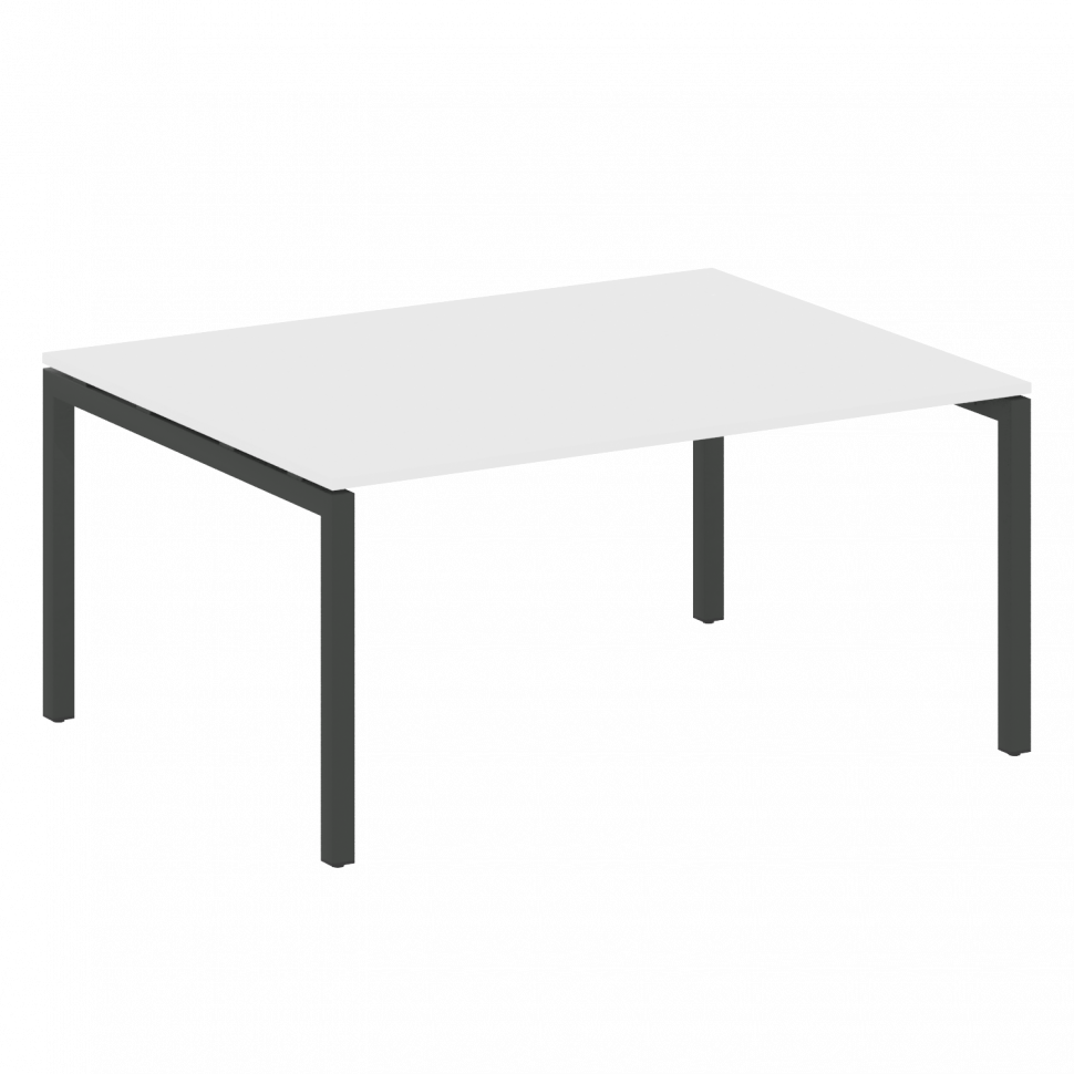 Metal System Quattro Переговорный стол (1 столешница) на П-образном м/к 50БП.ПРГ-1.4 Белый/Металл Ан