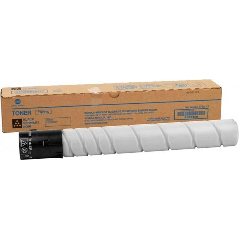 Тонер-картридж Konica Minolta TN-221K чер. для C227/C287 (A8K3150)