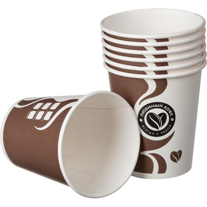Стакан одноразовый бум. 1сл., d80, 200мл SP9S, 50шт/уп.,SP9S Любимый кофе