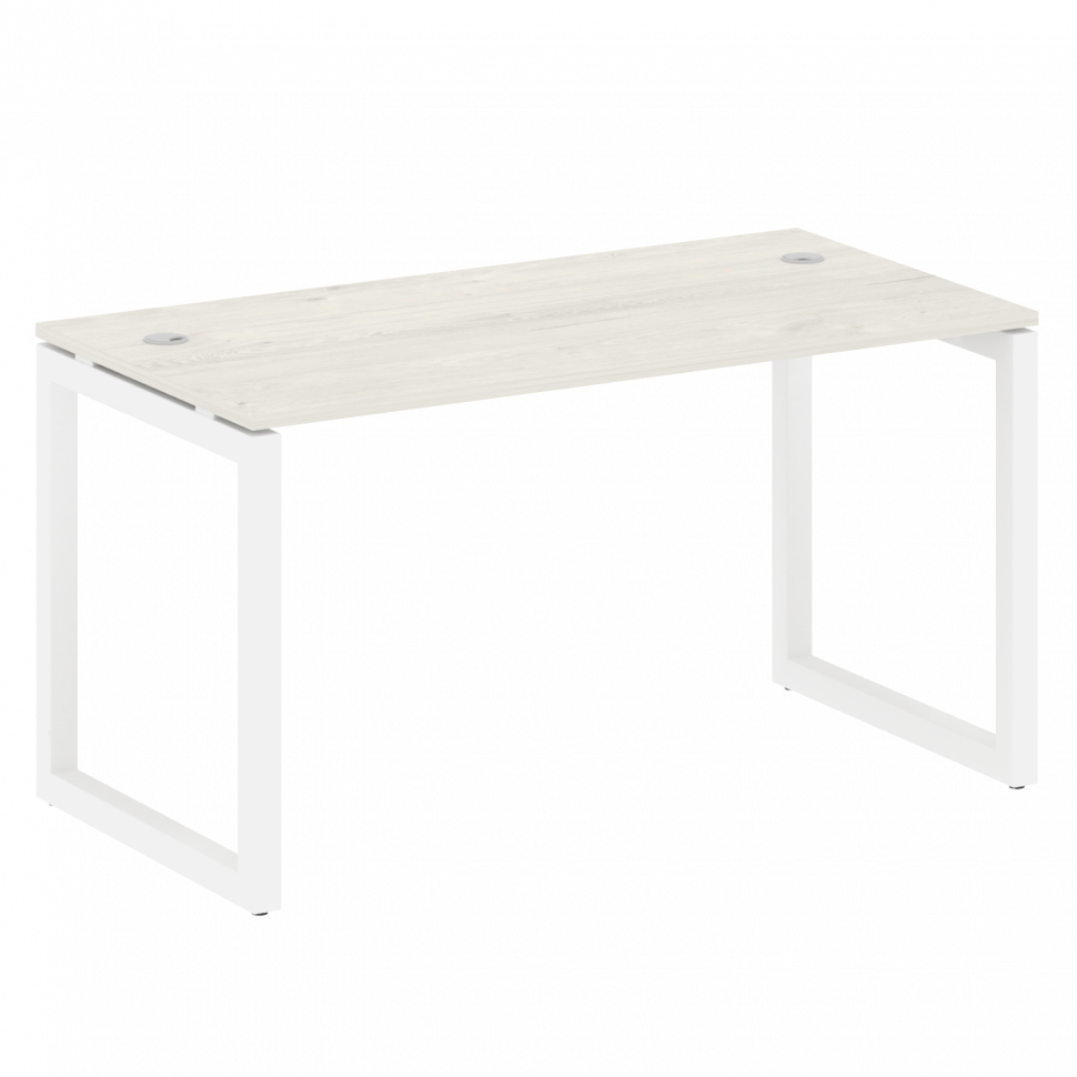 Metal System Quattro Стол письменный на О-образном м/к 50БО.СП-3 Дуб Наварра/Металл Белый 1400*720*7 Metal System Quattro Стол письменный на О-образном м/к 50БО.СП-3 Дуб Наварра/Металл Белый 1400*720*7