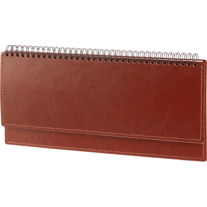 Планинг датированный 2026, коричн, 303х150 мм, 120стр, Agenda