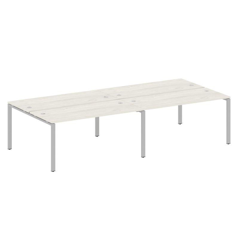 Metal System Рабочая станция на 4 места на П-образном м/к БП.СМ-4.4 Дуб Наварра/Металл Серый 3200*14 Metal System Рабочая станция на 4 места на П-образном м/к БП.СМ-4.4 Дуб Наварра/Металл Серый 3200*14