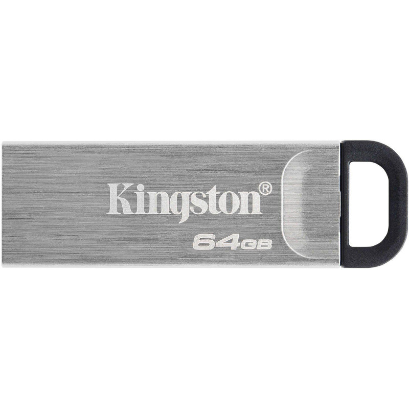 Флеш-память Kingston DataTraveler Kyson, USB 3.2 G1, сереб, DTKN/64GB