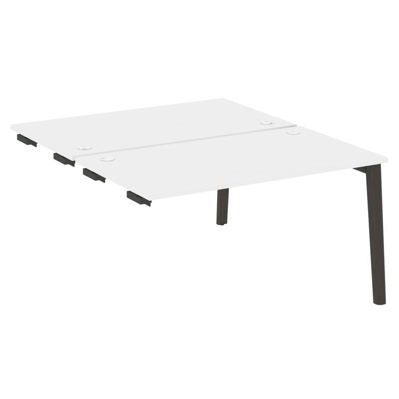 Onix Wood Стол-приставка двойной OW.D.SPR-3.8 Белый Бриллиант/Дуб Темный/Металл Антрацит 1380*1635*7