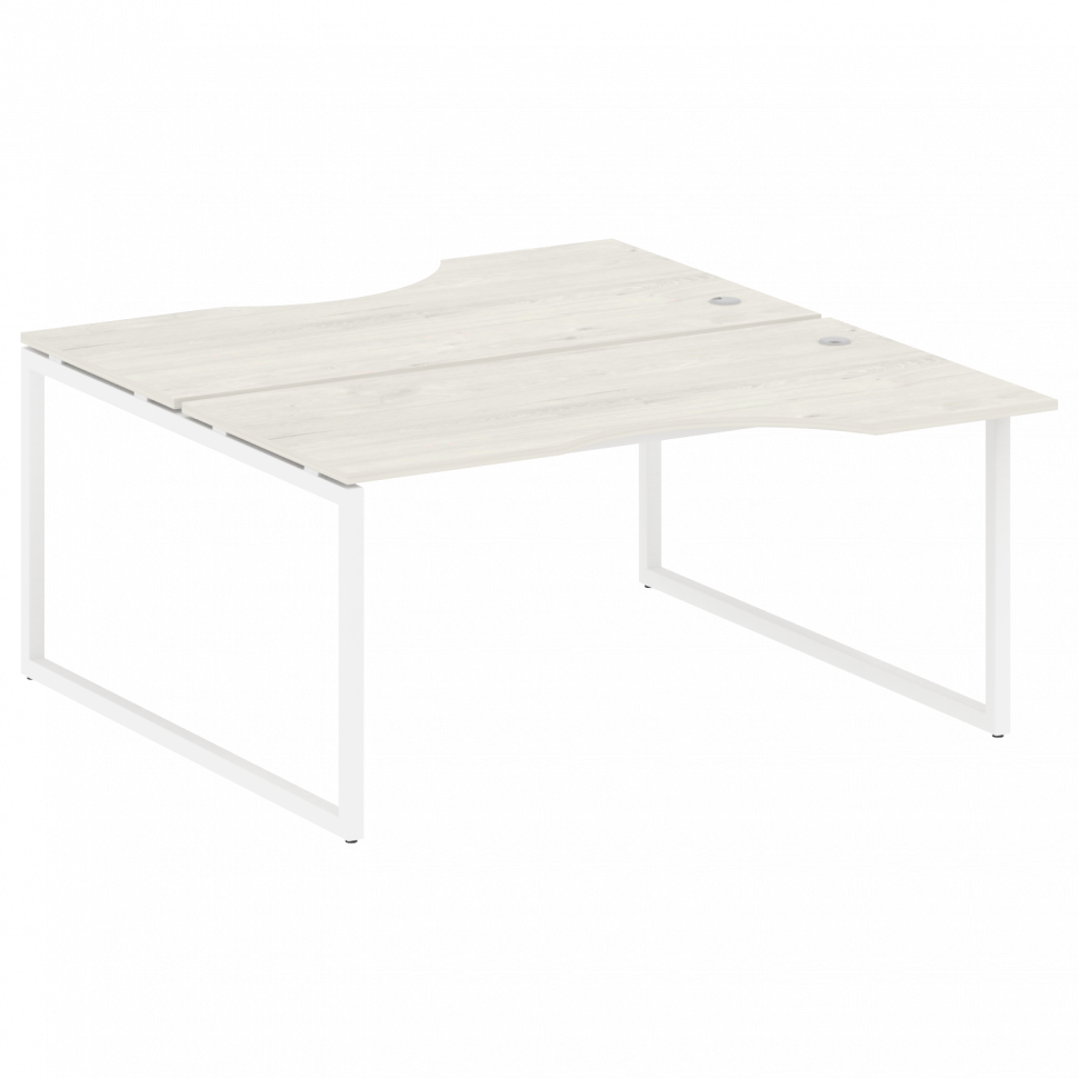 Metal System Quattro Рабочая станция криволинейная на О-образном м/к 40БО.РАС-СА-2.1 Дуб Наварра/Мет