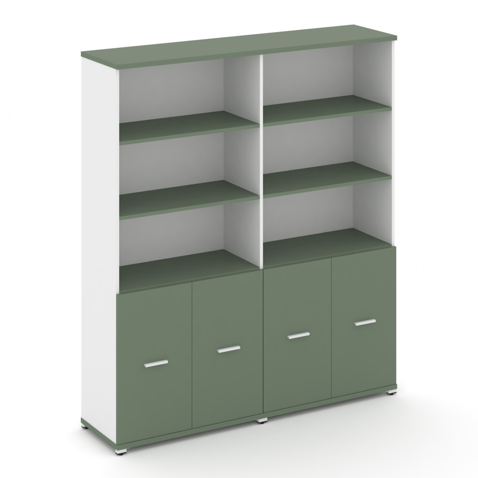 Concept Шкаф 2 широкие секции, 5 ниш CN.STS-521 W Кобо/Белый Бриллиант/Металл Белый 1668*420*1922 Concept Шкаф 2 широкие секции, 5 ниш CN.STS-521 W Кобо/Белый Бриллиант/Металл Белый 1668*420*1922