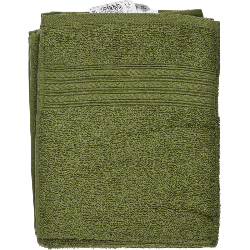 Набор полотенец махровых Luscan/бордюр 400г/м2, 50х90 оливков, 10шт/уп