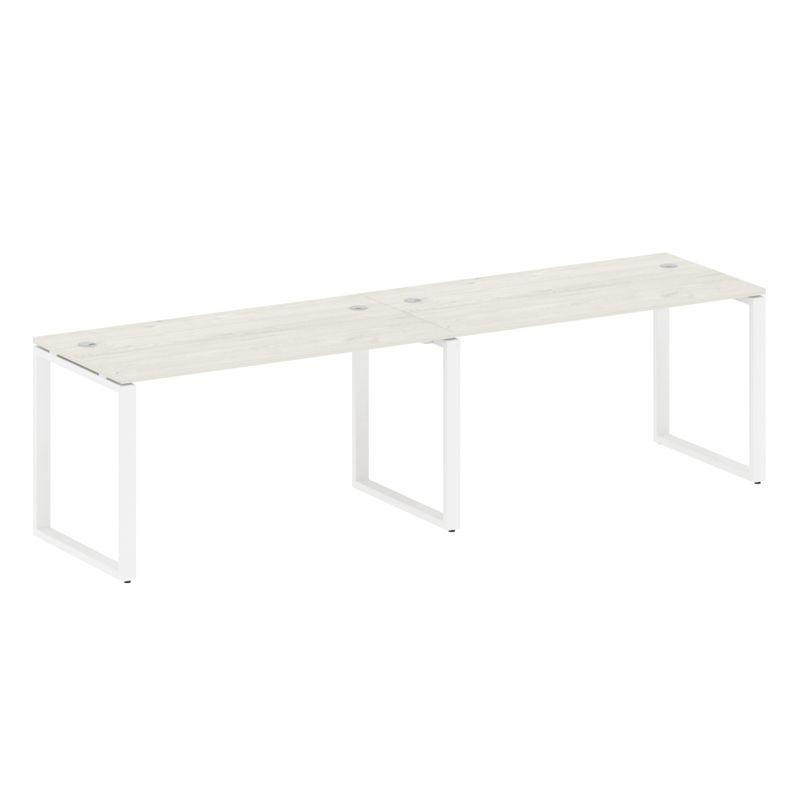 Metal System Рабочая станция на 2 места на О-образном м/к БО.СМ-2.3 Дуб Наварра/Металл Белый 2800*72 Metal System Рабочая станция на 2 места на О-образном м/к БО.СМ-2.3 Дуб Наварра/Металл Белый 2800*72
