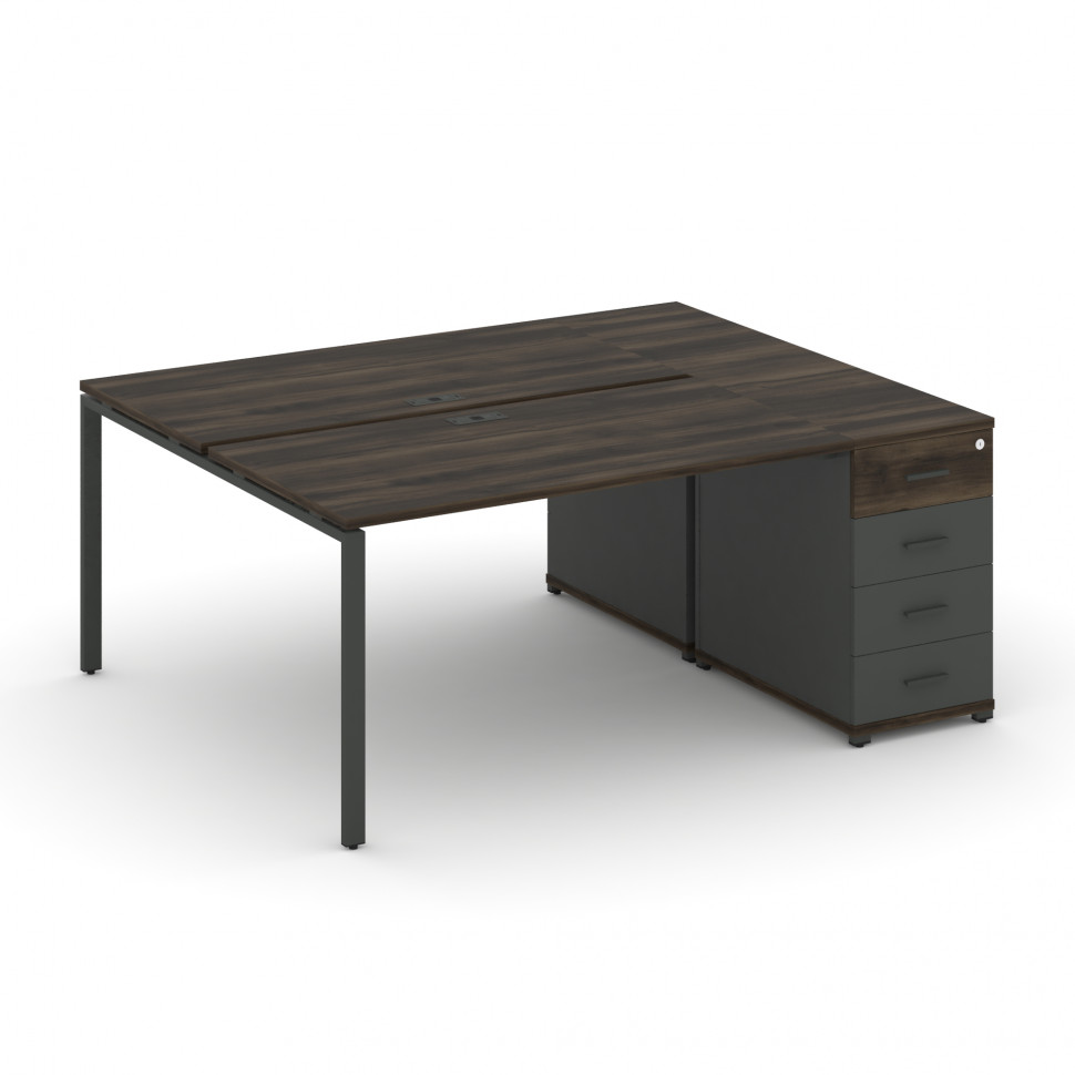 Concept Рабочая станция с 1 опорной тумбой CN.DRS-401 A Дуб Мали/Антрацит/Металл Антрацит 1400*1480* Concept Рабочая станция с 1 опорной тумбой CN.DRS-401 A Дуб Мали/Антрацит/Металл Антрацит 1400*1480*