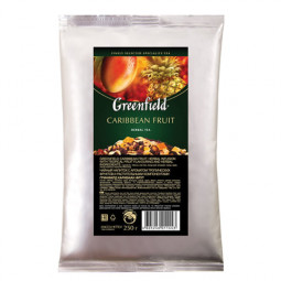 Чай GREENFIELD (Гринфилд) "Caribbean Fruit", фруктовый, манго/ананас, листовой, 250 г, пакет, 1144-15