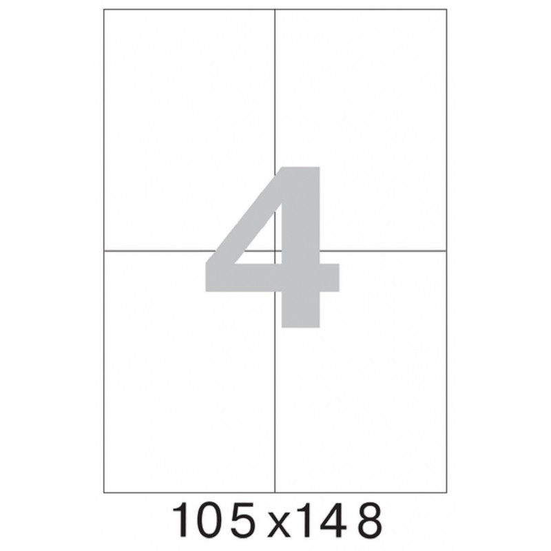 Этикетки самокл. ProMEGA Label BASIC 105х148 мм./4 шт. на лис.А4(100л./уп)