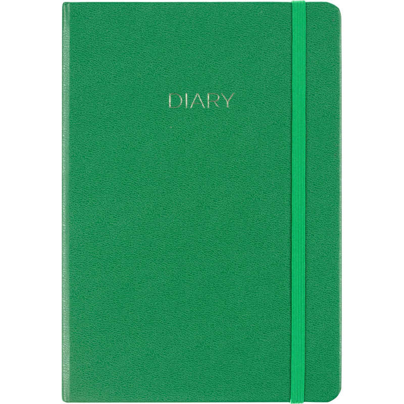 Ежедневник недатированный зеленый, А5 136 л., Diary, ATTACHE