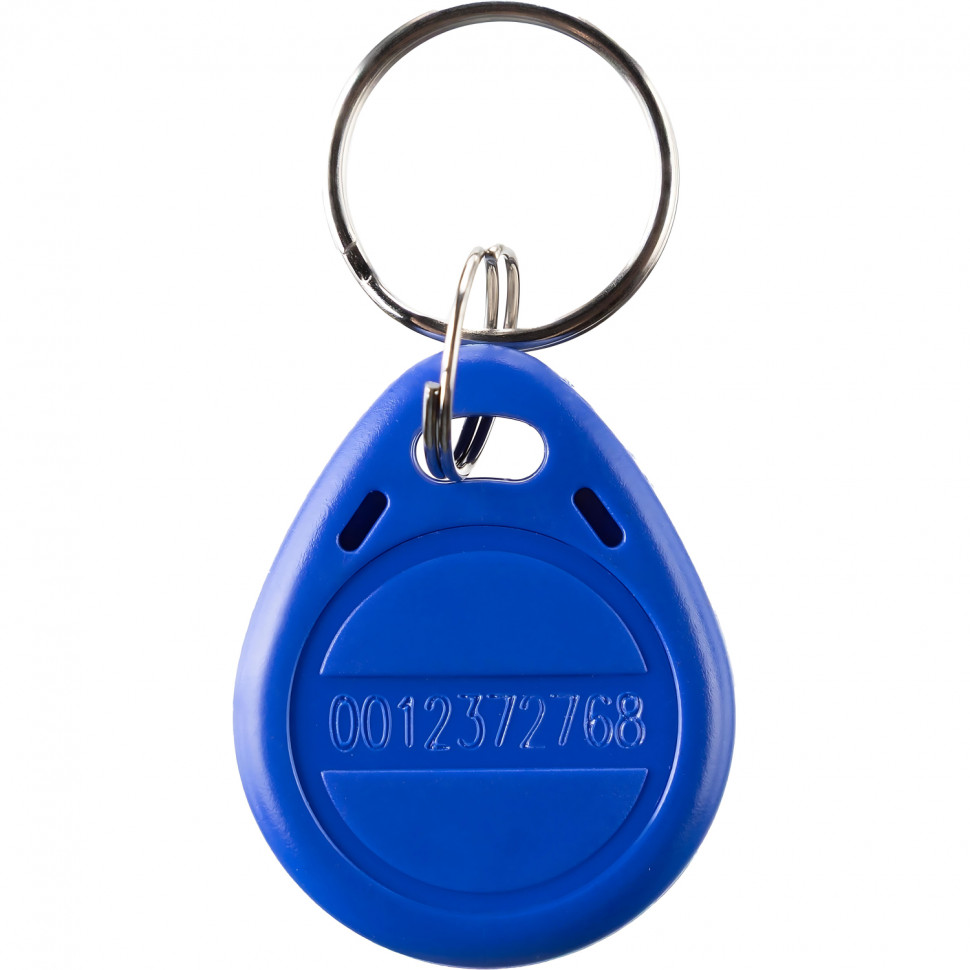 Брелок бесконтактный Bigtech EM-Marine чтение, с номером синий (100шт/уп)