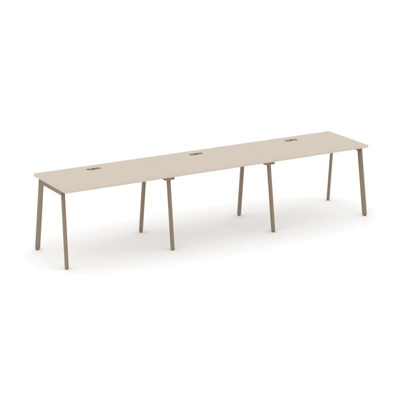 Estetica Рабочая станция 3 места ES.RS-3.2-LP Капучино/Металл Латте 3540*730*750 Estetica Рабочая станция 3 места ES.RS-3.2-LP Капучино/Металл Латте 3540*730*750